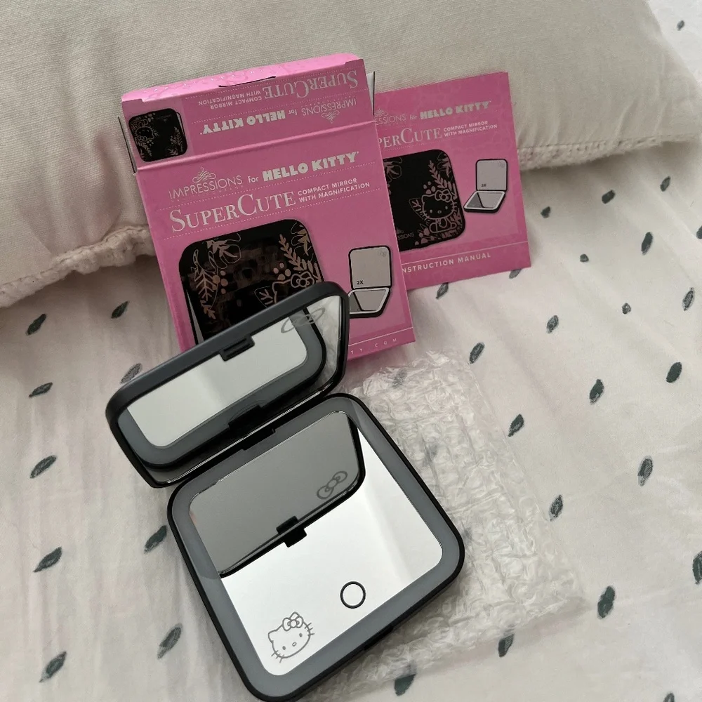 Impressions x Hello Kitty Black & Rose Gold Compact Mirror